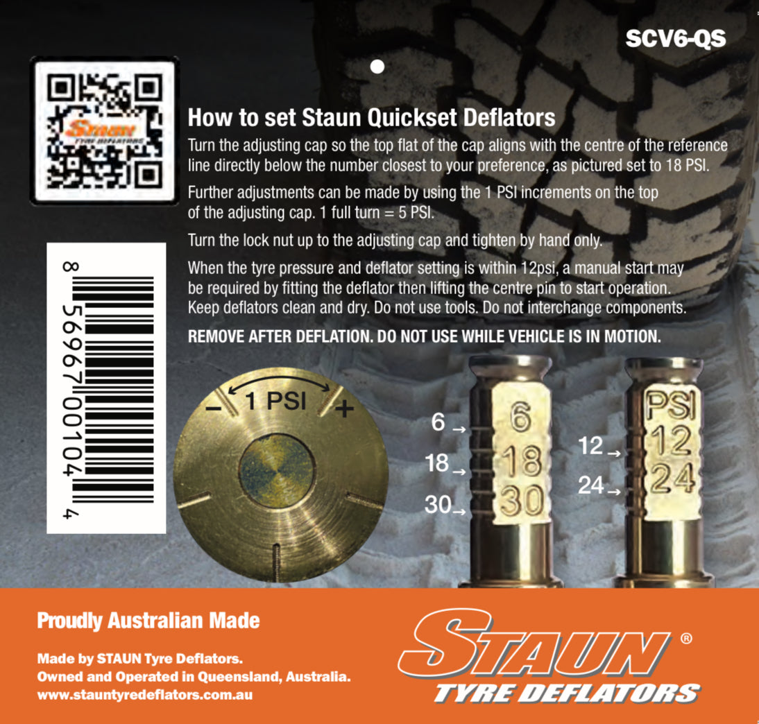 Staun Quickset Tyre Deflators