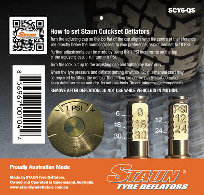 Staun Quickset Tyre Deflators